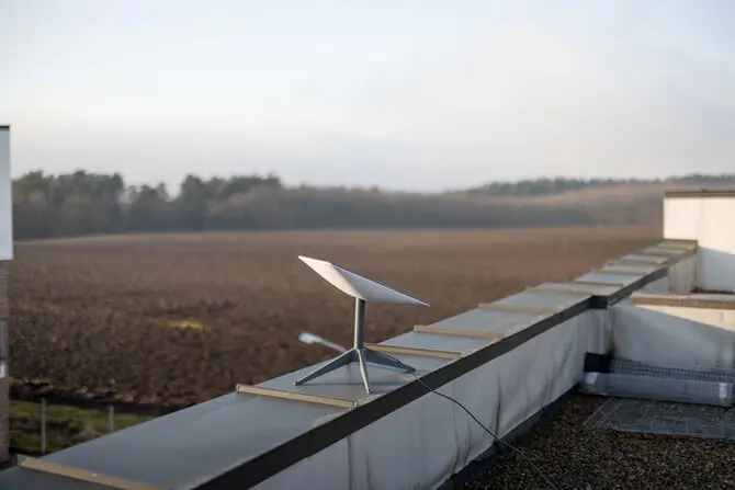 Starlink Installation am Haus